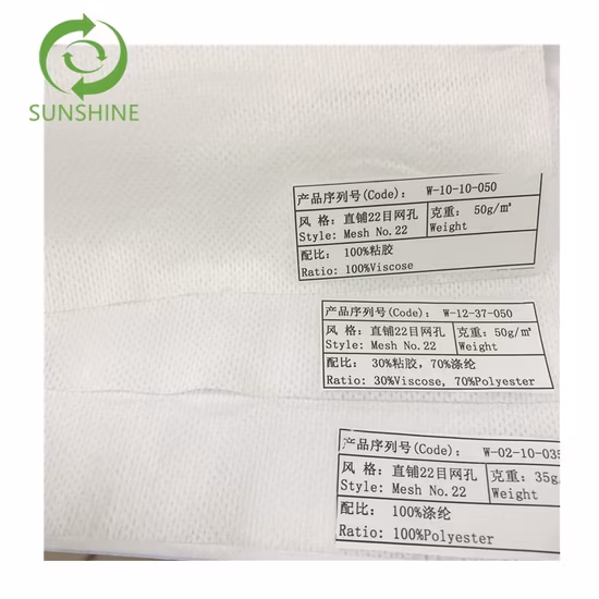 Spunlace Hydrophilic Breathable 100% Viscose Pet Viscose Spunlace Nonwoven Fabric for Compressed Towel