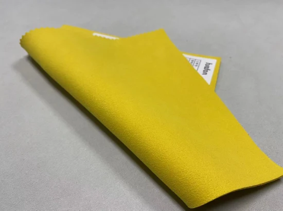 Microfibre de haute qualité non tissée en suède de tissu de nylon d'unité centrale pour des sacs à main et des marchandises en cuir de dame de mode